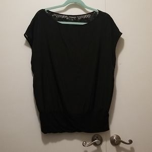 Express Sz Large cap sleeve blouse with lace back